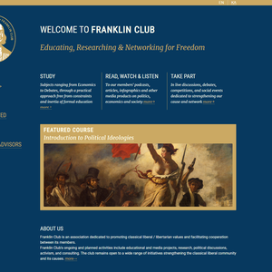 Franklin Club Website Screenshot}